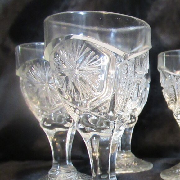 Vintage 6pc. Cordial Mogul Variant Clear by IMPERIAL GLASS-OHIO - Picture 2 of 10